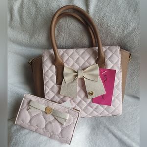 NWT Betsey Johnson Bow Purse and Wallet